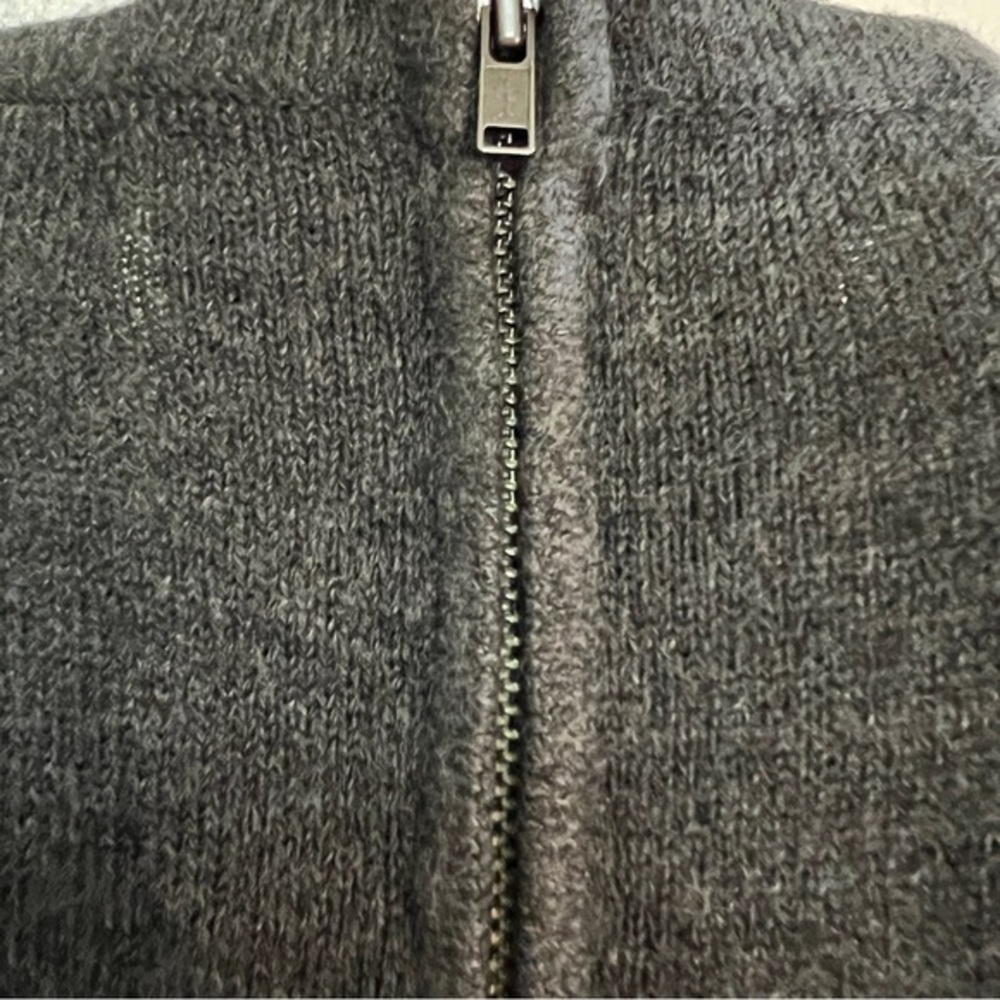 Ab Studio Long-Sleeved Gray Sweater Dress, Embellished Bodice. Sz M. Nwt. — image 5 of 8